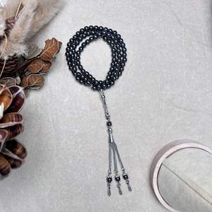Bracelet en pierre de lave naturelle à succès, 33 perles de prière, chapelet islamique musulman Allah, méditation, mise à la terre, protection spirituelle - Product Image 5