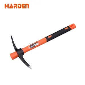 HARDEN 400G Forged Weeding Pickaxe with Shock Absorption Ruber Handle Pick Mattock Hoe For Digging
