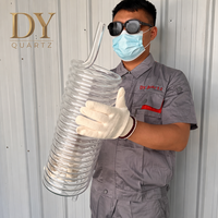 Tubos de Vidrio de Cuarzo Transparente en Espiral Doble con Servicios de Corte, Doblado y Soldadura para Uso Industrial - Venta de Fábrica