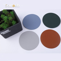 SANOSH Sous-verre simple en PVC de couleur unie, imperméable et résistant à l'huile, pour le thé, le café et les boissons sur les tapis et dessous de verre de cuisine