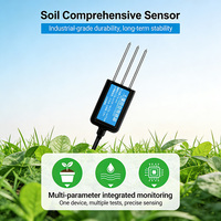 Capteur de conductivité du sol solaire intelligent LoRa, testeur d'humidité du sol multifréquence 3-en-1