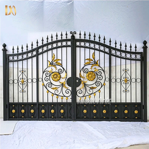 Portail d'entrée en <span class=keywords><strong>fer</strong></span> <span class=keywords><strong>forgé</strong></span> sur mesure, motif végétal ornemental, portail extérieur en <span class=keywords><strong>fer</strong></span> - Product Image 5