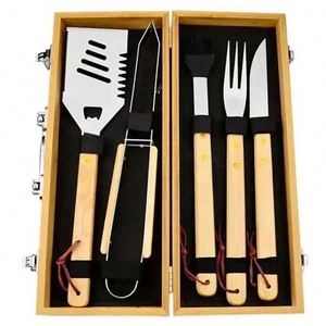 Juego de Parrilla para Barbacoa de Acero Inoxidable con Mango Moderno para Utensilios de Cocina al Aire Libre - Product Image 6