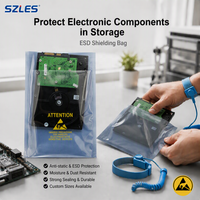 Sacs antistatiques ESD à soufflet ouvert pour circuits imprimés (PCB) et composants électroniques CMS, thermoscellables, pour blindage électronique