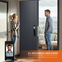 Caméra Wifi Tuya avec empreinte digitale, serrure de porte à mortaise Wifi, serrure de porte avec reconnaissance faciale, déverrouillage par montre intelligente et iPhone