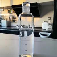 Stq — bouteilles d'eau en verre écologique 500ml, nouvelle collection, produits écologiques avec bouchon en verre, avec temps