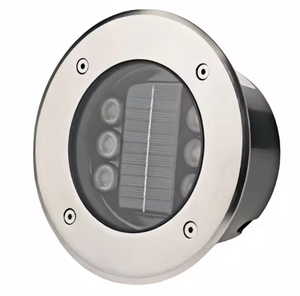 Lampe LED solaire sans fil en aluminium IP67 6W pour terrasse, jardin, éclairage encastré au sol, lampe solaire encastrée - Product Image 1