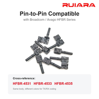 Connecteur de câble POF RR-4533ZZ sans sertissage à clipser, compatible Ruiara pour transmission de signal de contrôle/données industrielle POF 2,2 mm 1