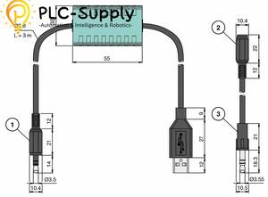 Pepperl+Fuchs 산업용 USB 프로그래밍 어댑터 절연 통신 케이블 USB 인터페이스 모델 K-ADP-USB CE 인증 -20C - Product Image 2