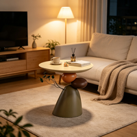 Table basse sculpturale en résine Wabi-Sabi avec un design de forme organique moderne pour la décoration de la chambre et de l'appartement