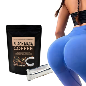 Caffè Nero per l'Ingrandimento dei Glutei, Dimagrante per Glutei e Fianchi, Caffè Istantaneo Rassodante <span class=keywords><strong>con</strong></span> Estratti Vegetali in Polvere - Product Image 1