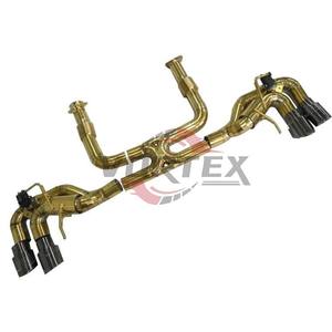 Système d'échappement Catback avec tuyaux de réglage Valvetronic en acier inoxydable poli OEM Vortex Factory pour Chevrolet Corvette C8 - Product Image 2