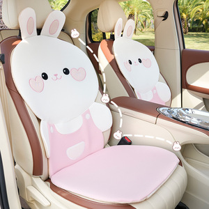 Coussin de siège auto 3D en soie glacée respirante et antidérapante pour ensemble de housses de siège auto - Product Image 2
