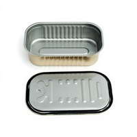 Boîte de conserve rectangulaire vide en gros, conteneur standard pour l'industrie de la mise en conserve de thon et de viande en conserve