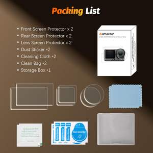 Protector de Pantalla Profesional Amazear para Cámara DJI Osmo Action 6, Paquete de 6 Cristales Templados de Protección Total para Pantalla OLED - Product Image 6