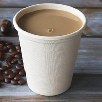 Gobelets à café écologiques en fibre de bambou, biodégradables, 11,5 oz, gobelets en fibre de bagasse de canne à sucre pour boissons chaudes et froides