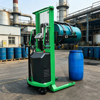 Rotateur de fût de mélange de liquides 450 kg, hauteur 1,5 m, avec levage et rotation motorisés, et fonction de comptage de poids pour usine de peinture