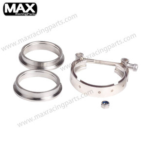 3 ''304ss thép không gỉ Turbo hệ thống ống xả V ban nhạc v-band kẹp Kit với thép carbon mặt bích Nam Nữ Thiết kế clip - Product Image 5