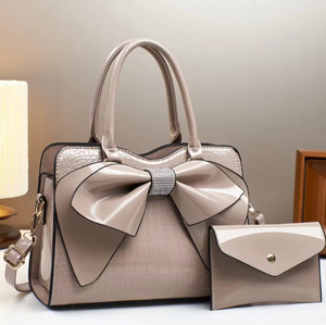 Bolso de mujer de moda, muy vendido, bolso de mano portátil de cuero PU, cartera grande, bolso tote con diseño de lazo - Product Image 2