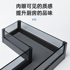 Panier de rangement coulissant d'angle double couche en ABS, type tiroir, pour l'organisation des armoires de cuisine, gain de place - Product Image 3