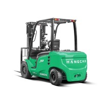 Chariot élévateur électrique à quatre roues de 4 tonnes, 4,5 tonnes, 5 tonnes avec batterie au plomb-acide, moteur AC et pneus pleins