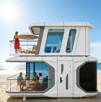 Maison Capsule Spatiale Préfabriquée en Panneaux Sandwich d'Acier Étanche, Mini-Maison pour Villa ou Magasin, Vente en Gros Direct Usine