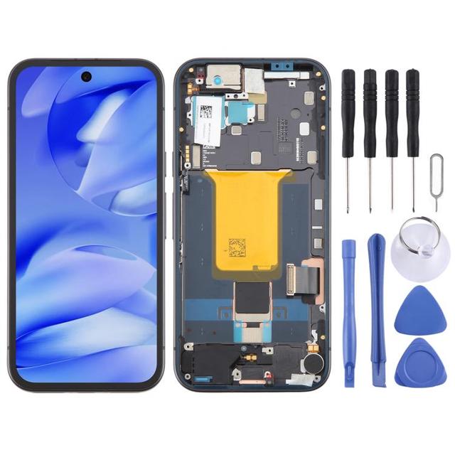 Phone LCD Screen for Google Pixel 9a GXQ96 GTF7P G3Y12 OLED Original LCD Screen Digitizer Full Assembly with Frame (Black)