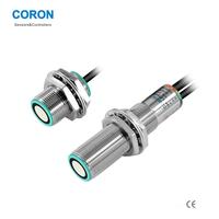CORON QR18-ZTS60P3 Capteur de détection à ultrasons à double faisceau anti-interférence, indice de protection IP67, avec boîtier métallique, PNP