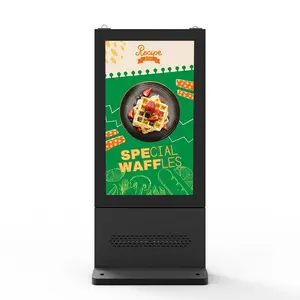 Diseño popular marco de aluminio 4K pantalla táctil de quiosco Android con monitor LCD de alto brillo original LG