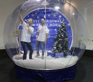 Quả Cầu Tuyết Bơm Hơi Khổng Lồ Trong Suốt Aero 5M Bóng Bong Bóng Quảng Cáo Bóng Tuyết Bơm Hơi Tùy Chỉnh Trang Trí Giáng Sinh - Product Image 5