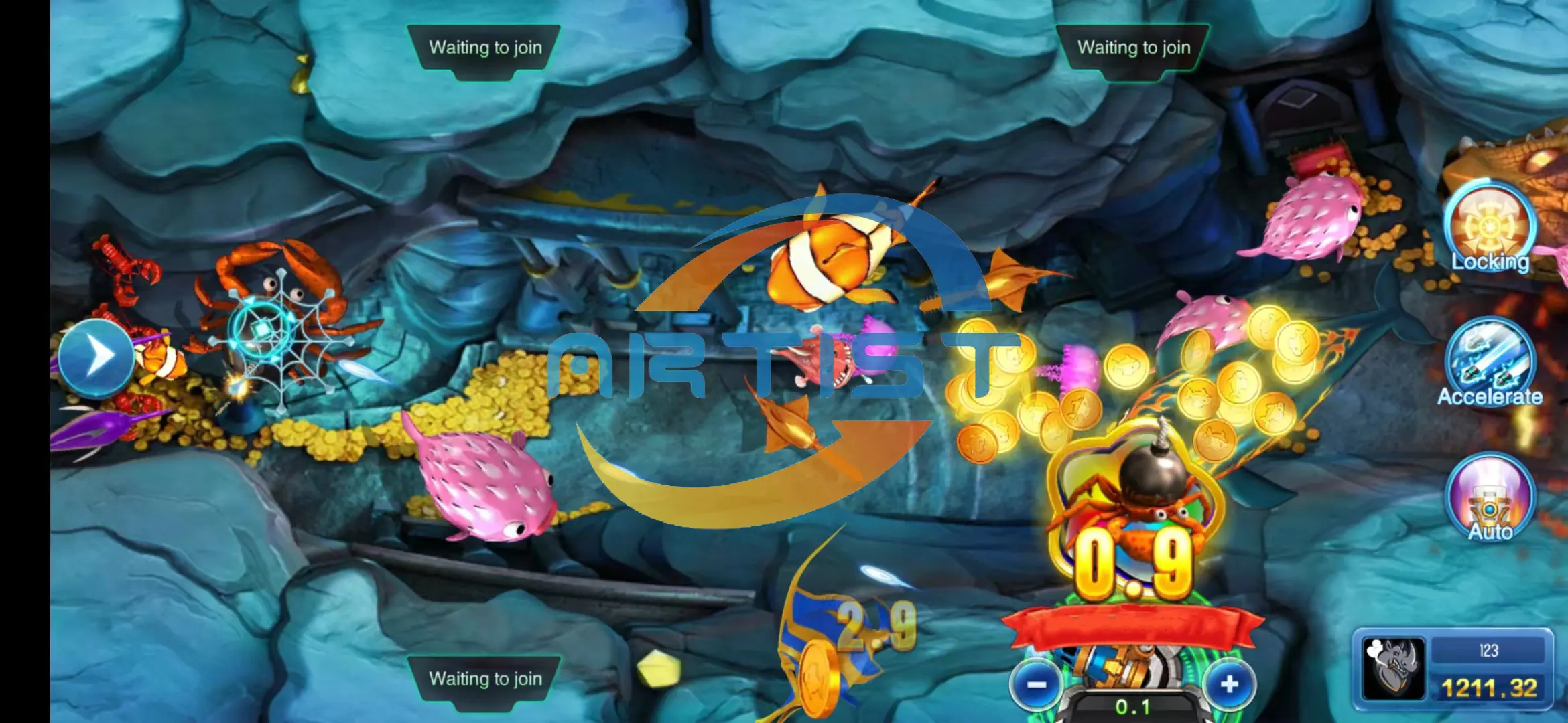 Neue Version Noble King of Pop Orion Power Star Link Arcade-Spielzimmer Fusion 5 Online-Software Mobile Plattform Online-Fischs piele