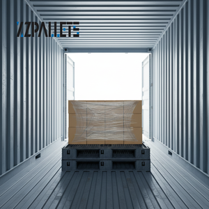 Exportación apilable 48x40 paletas de plástico 1200x1000 negro reciclado paletas de plástico precio - Product Image 1