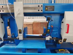 Haute précision GB4240 <span class=keywords><strong>petite</strong></span> découpeuse de barre métallique <span class=keywords><strong>scie</strong></span> à ruban horizontale semi-automatique à Double colonne méthode de Tension mécanique - Product Image 3