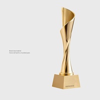 Trophée en résine personnalisé haut de gamme, design personnalisé, impression 3D UV, trophée d'honneur d'entreprise, employé exceptionnel, trophée en résine dorée