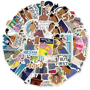 Autocollants décoratifs en vinyle PVC personnalisés ZY0535C, imperméables, style anime <span class=keywords><strong>BoJack</strong></span> Horseman, pour bagages, qualité supérieure, style cartoon - Product Image 2