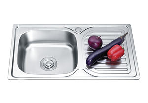 LW-7642 Lavello da Cucina a Doppia Vasca Economico in Acciaio Inox con Rubinetto, Modello 201 - Product Image 2