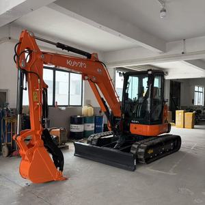 รถขุดขนาดเล็ก Kubota U55-5 น้ำหนัก 5.5 ตัน พร้อมบุ้งกี๋ขุด สีส้ม - Product Image 6