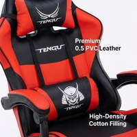 Chaise de bureau ergonomique AOR pour le gaming, hauteur réglable, base en bois, siège composite multicouche, pieds en nylon - Conception confortable pour l'e-sport