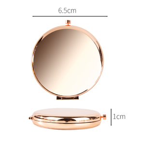 Sang Trọng Phong Cách Xách Tay Gương Du Lịch Nhỏ Gọn Hai Mặt Đánh Bóng Kim Loại Khung Pocket Magnifying Trang Điểm Gương Cho Phụ Nữ - Product Image 3