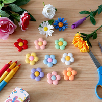 Aksesori DIY gaya buatan hiasan pipih Resin krim Mini untuk ornamen kerajinan Dekor rumah