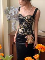 Vente en gros usine – Nouveau corset moulant rétro en maille pour femme, style basique et tendance, idéal pour l'été