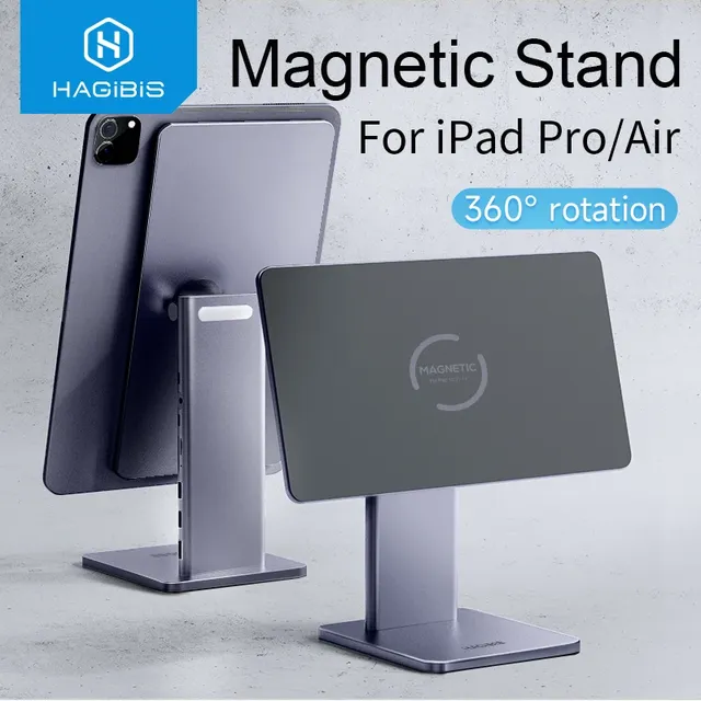 Hagibis Adjustable Magnetic Stand iPad Pro 12.9 3rd/4th/5th/6th 11 Air 10th Tablet Holder 10.9 Rotation bracket USB C Hub