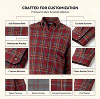 Kemeja Pria Desain Kustom Vintage Kasual Katun Anti Kusut Model Longgar Oversize Motif Kotak-Kotak Kancing Depan Lengan Panjang dengan Saku