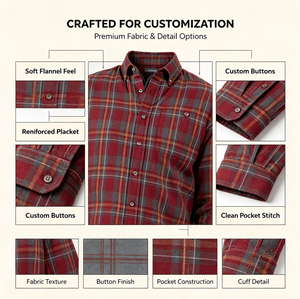 Camicia Vintage da <span class=keywords><strong>Uomo</strong></span> Personalizzata, Casual, in Cotone Antipiega, Oversize, a Quadri, con Bottoni, Maniche Lunghe e Tasca - Product Image 4