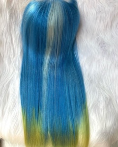 Parrucca Frontale in Pizzo Ombre <span class=keywords><strong>Blu</strong></span> e Giallo con Capelli Umani, 13*4, Onde Profonde, Senza Colla, per Vendita all'Ingrosso - Product Image 3