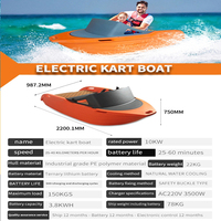 Mini bateau rapide pour le ski nautique et la course de jet-skis - Bateau de loisirs à batterie lithium