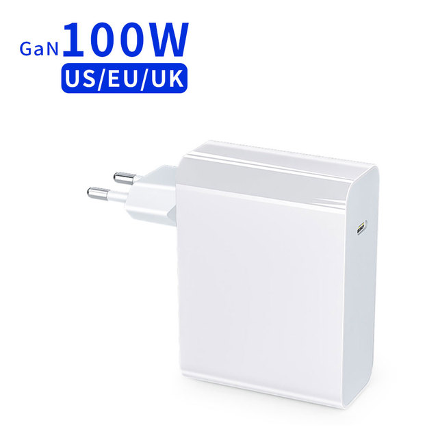 HNT 100W Wall Charger Fast GaN Charger USB C Fast Charging for iPhone 13 14 15 Laptop Short  US EU UK Custom Type-c Chargers