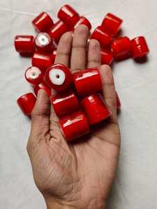 Cuentas de Cristal de Alta Calidad, Blancas en Forma de Corazón y Amarillas en Forma de Rondelle, para la Fabricación de Joyería, a Granel, en Caja, de la India - Product Image 2
