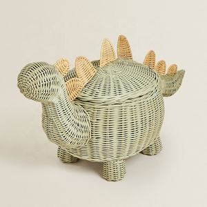 منتج جديد للبيع بالجملة سلة تخزين من الخيزران على شكل ديناصور، سلال وصناديق من الخيزران للأطفال مصنوعة يدوياً في فيتنام - Product Image 4