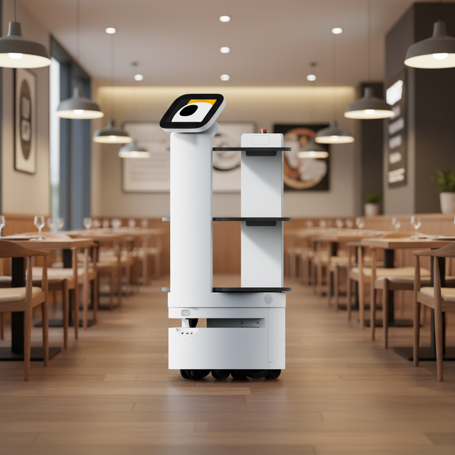 D3 Autonomous Food Delivery Robot Multi-Floor Elevator Integration Restaurant Hotel Service Bot Battery Powered Laser